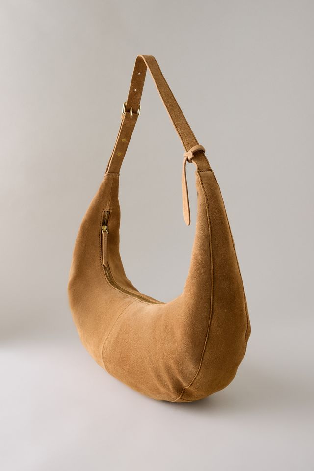 By Anthropologie Suede Half Moon Bag #3