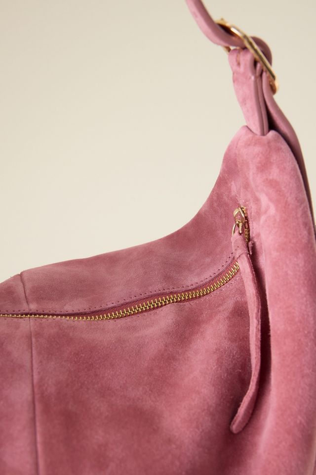 Rounded Suede Buckle Shoulder Bag #2