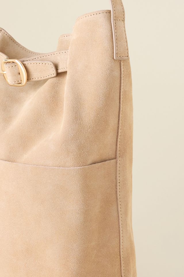 Suede Buckle Tote Bag #2