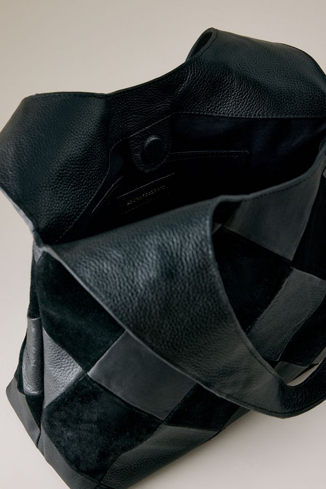 Patchwork Suede & Leather Tote Bag #3