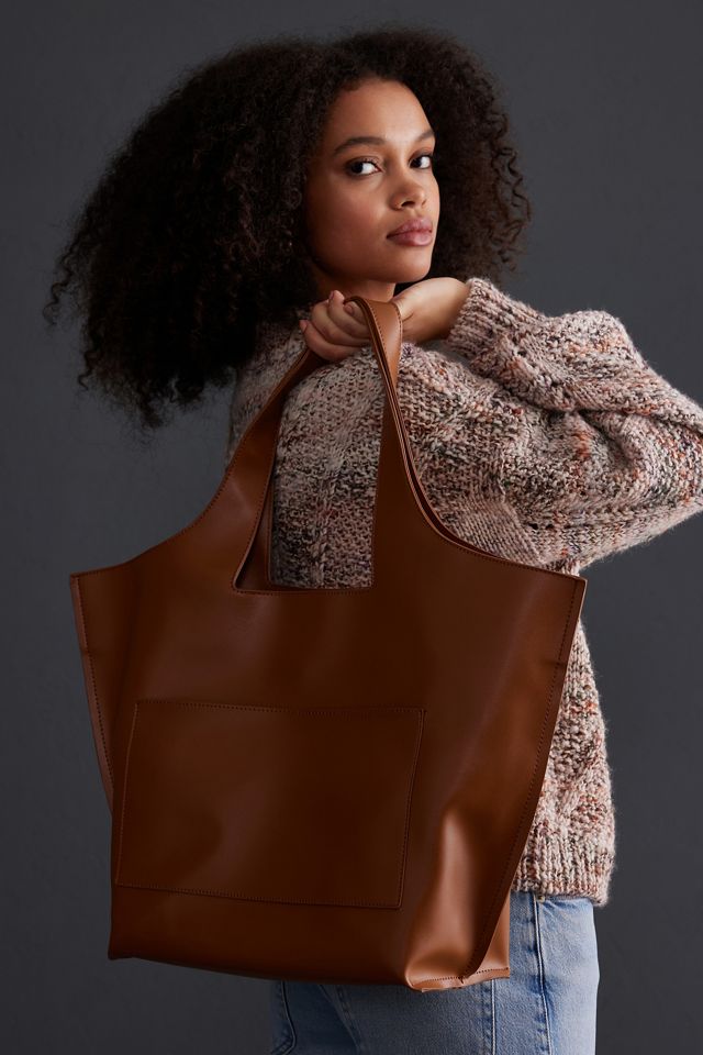 Faux Leather Bucket Tote Bag Anthropologie UK