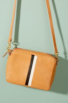 The Clare V Midi Sac (in natural with stripes)