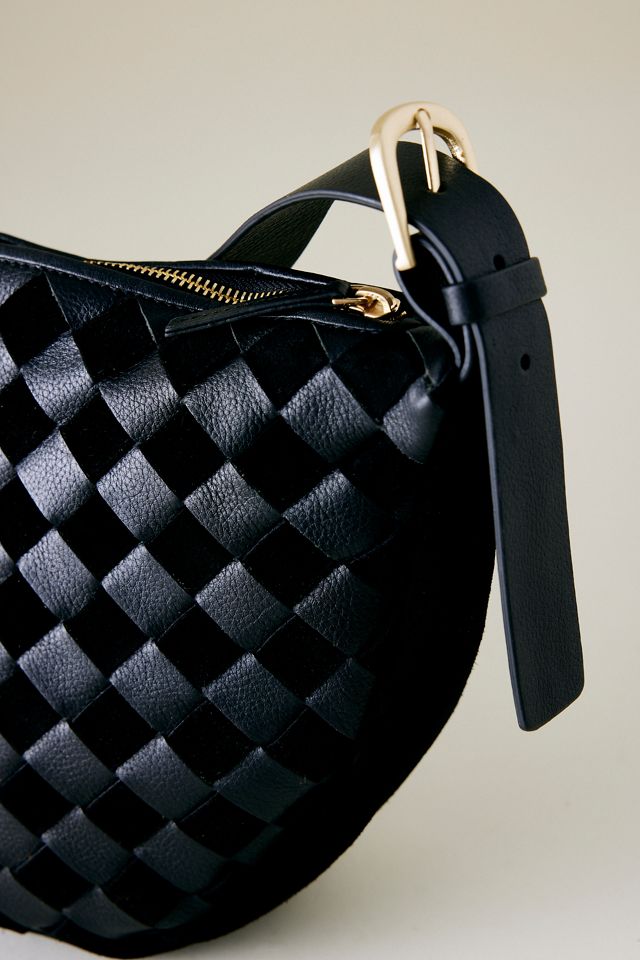 Karierte Leder-Umhängetasche #1