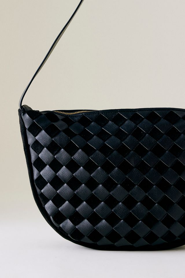 Karierte Leder-Umhängetasche #3