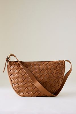 Sac à bandoulière en cuir à carreaux