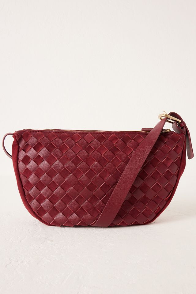 Check Leather Crossbody Bag #1