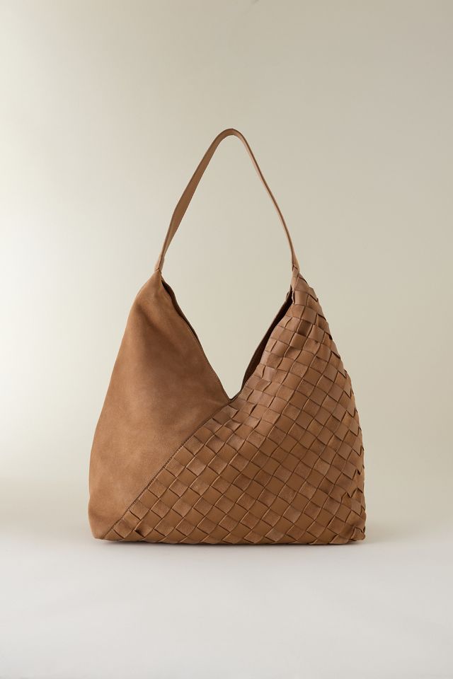 Checkerboard Leather Hobo Bag #1