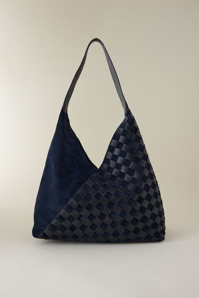 Checkerboard Leather Hobo Bag #1