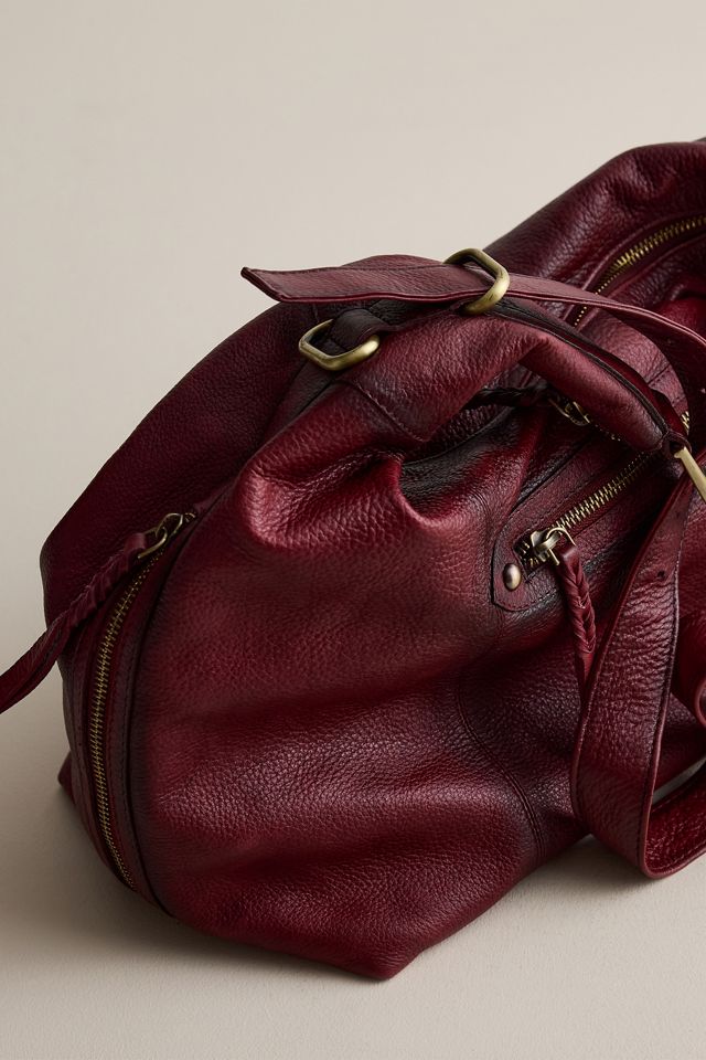 Schultertasche aus Used-Leder mit Beschlägen #3