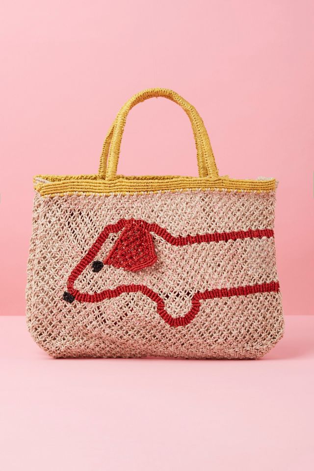 Sausage Bag in Natural and Scarlett, from The Jacksons