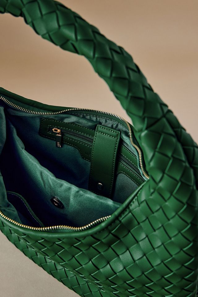 The Brigitte Woven Faux-Leather Shoulder Bag by Melie Bianco: Oversized ...