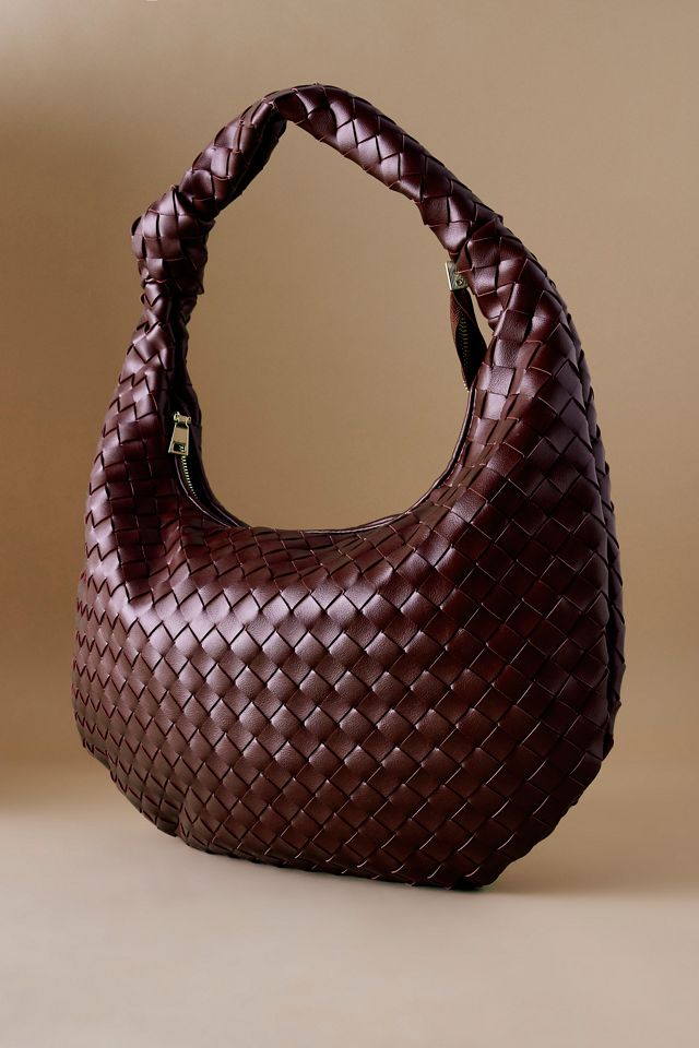 Le Sac Cartable Brigitte en Simili Cuir Tissé par Melie Bianco : Édition Surdimensionnée #4