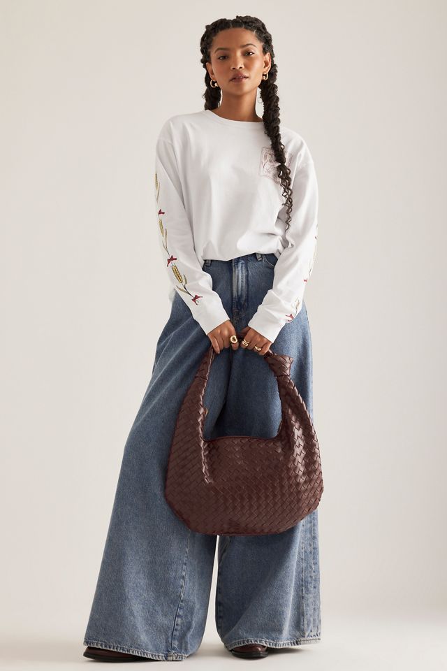Le Sac Cartable Brigitte en Simili Cuir Tissé par Melie Bianco : Édition Surdimensionnée #2