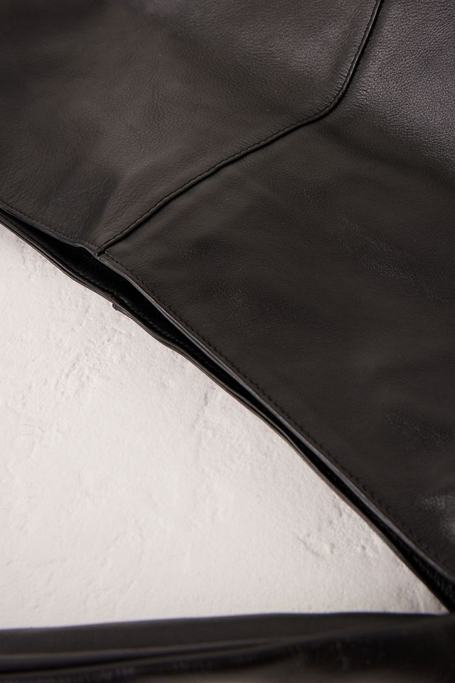 Knotted Leather Slouchy Tote Bag #4