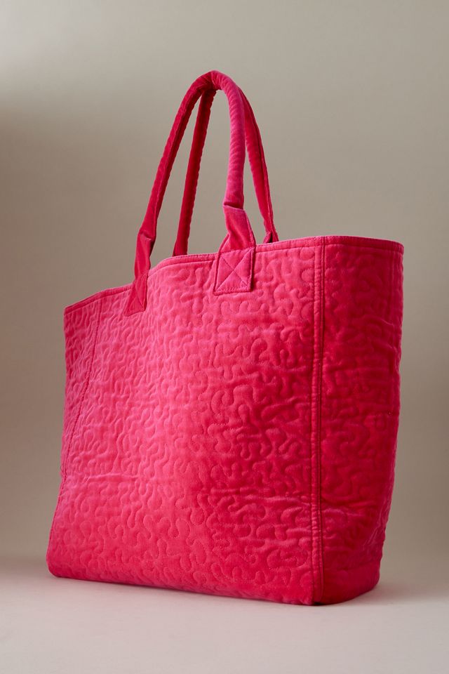 Elizabeth Scarlett Pineapple Embroidered Quilted Tote Bag #2