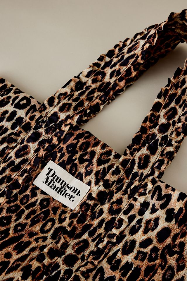 Borsa Tote Leopardata con Balza Damson Madder #1