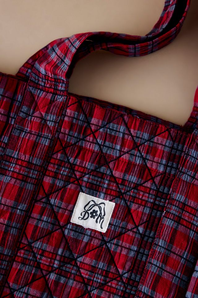 Damson Madder Check Tote Bag #1