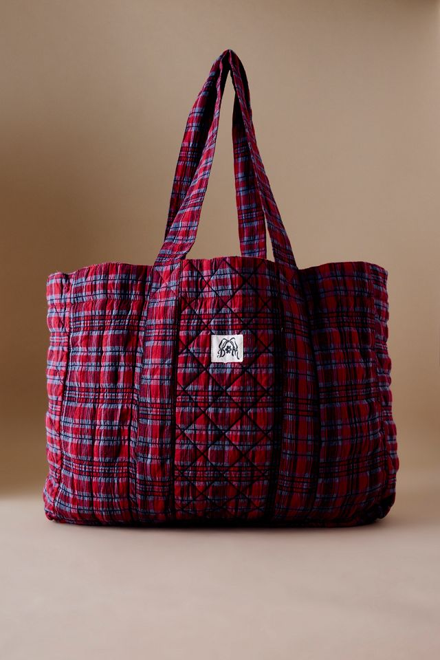 Damson Madder Check Tote Bag