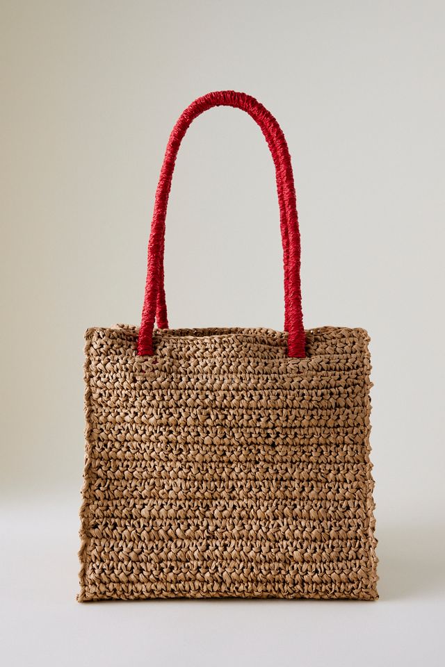 Damson Madder Fruity Raffia Tote Bag #1