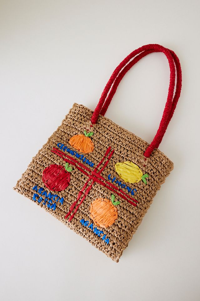 Damson Madder Fruity Raffia Tote Bag #2