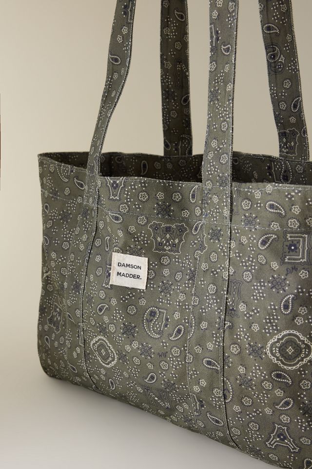 Sac fourre-tout en toile imprimé cachemire Damson Madder #1