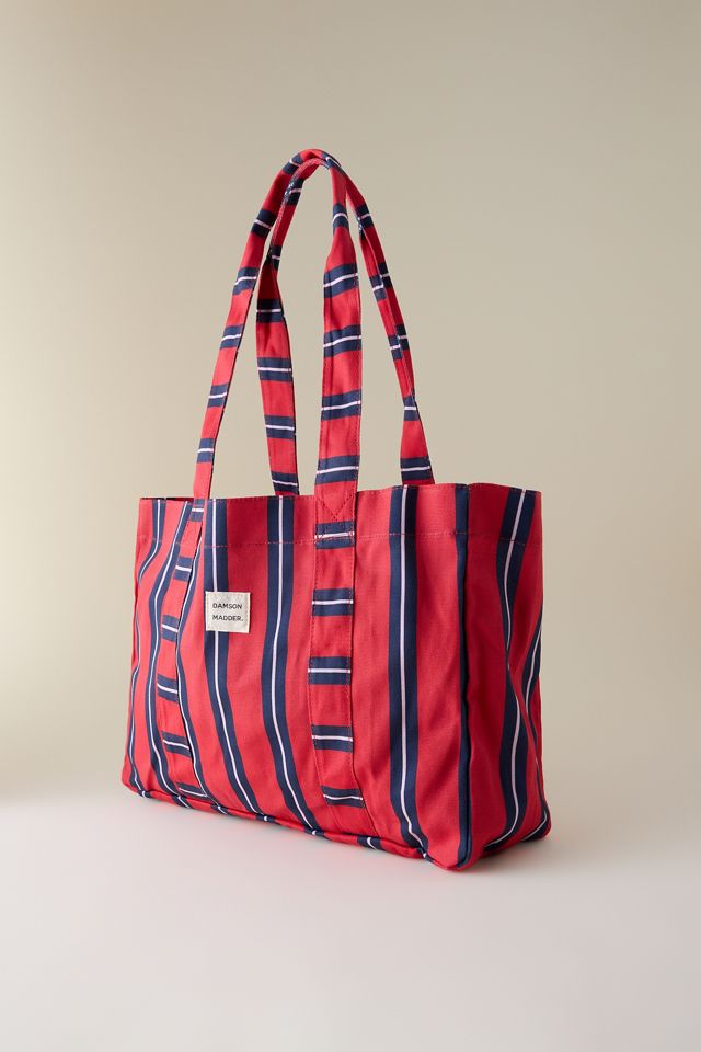 Damson Madder Stripe Canvas Tote Bag #2