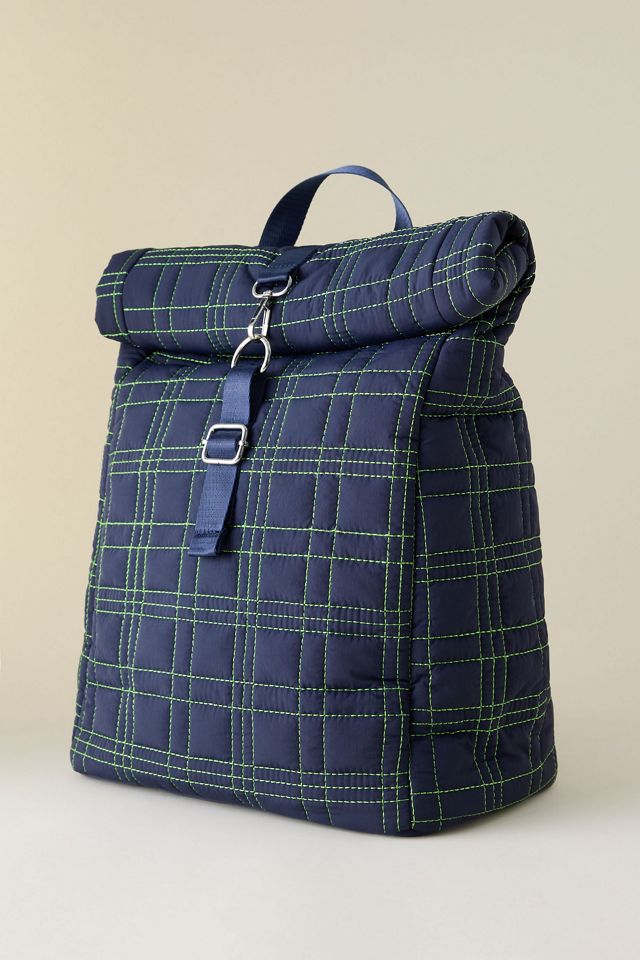 NWT Damson Madder Maja Backpack Navy Check Damson Madder Maja Backpack In Navy - 60% Off | Editorialist main image 3