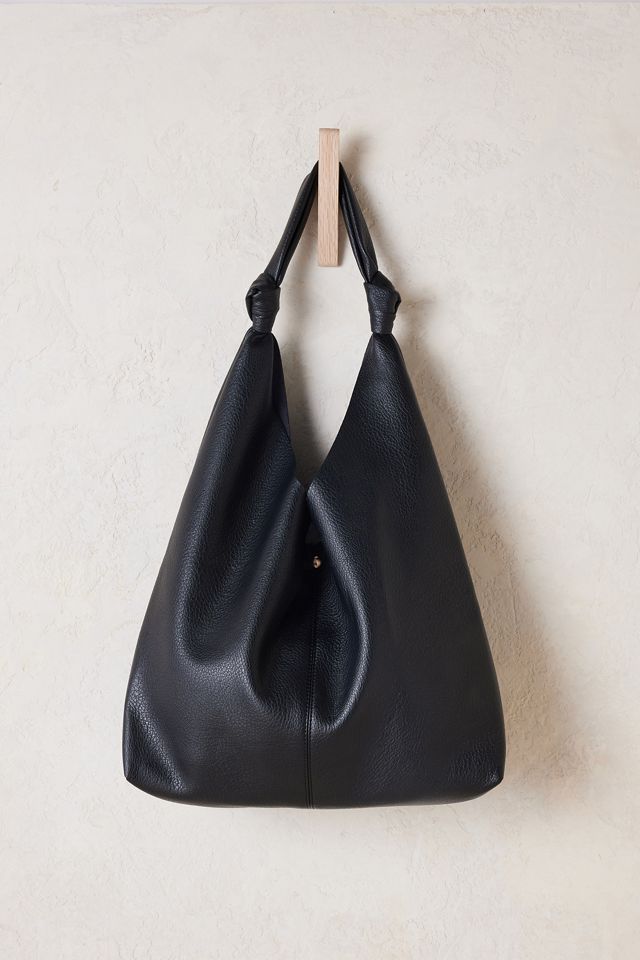 Knotted Slouchy Faux Leather Bag Anthropologie UK