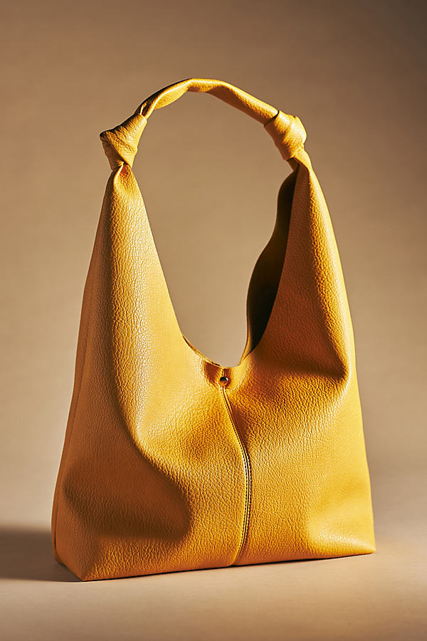 Knotted Slouchy Faux Leather Bag