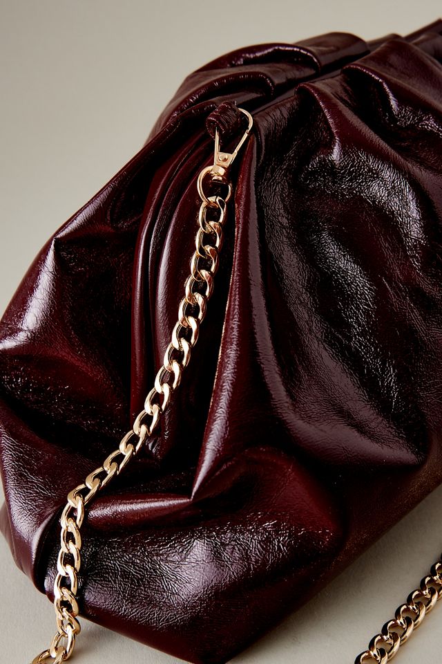 The Frankie Patent Faux-Leather Oversized Clutch Bag #1