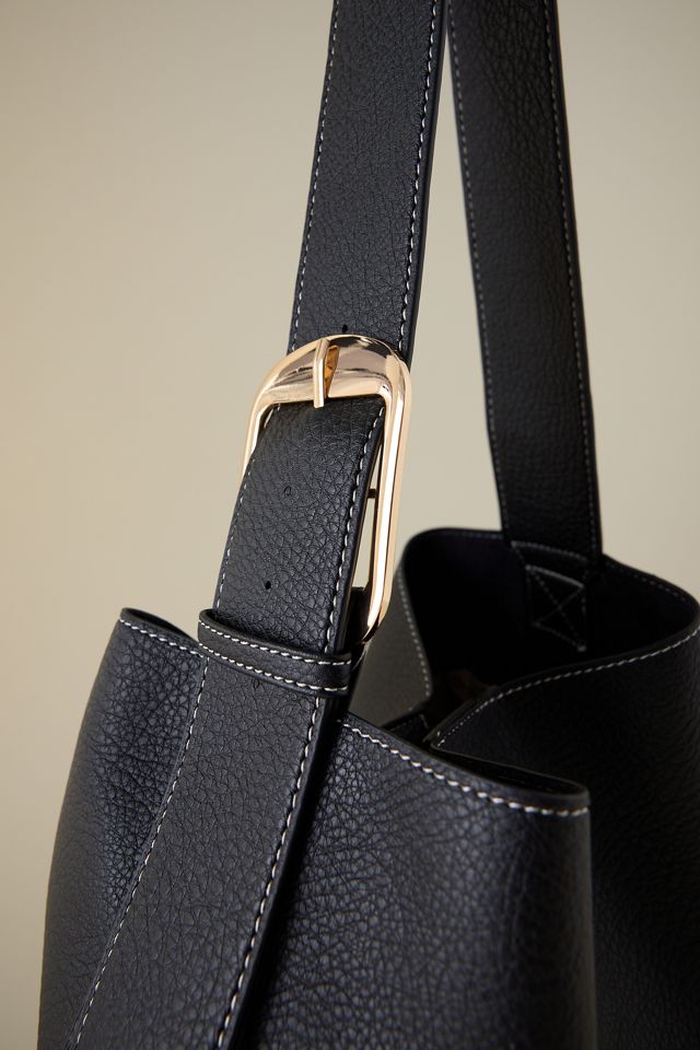 Faux-Leather Slouchy Tote Bag #2