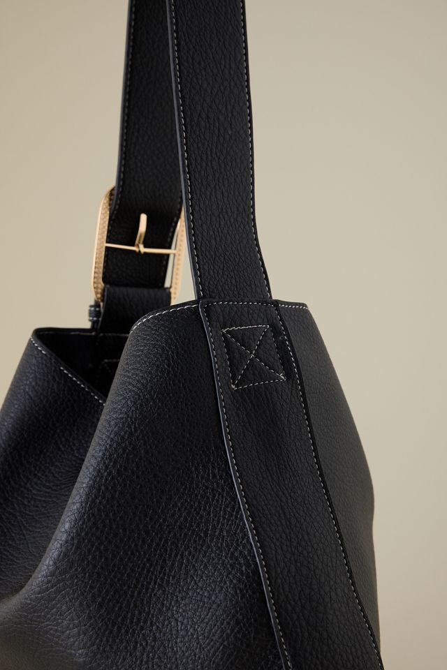 Faux-Leather Slouchy Tote Bag #3