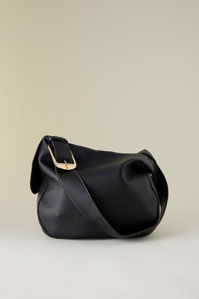 Faux-Leather Slouchy Tote Bag #1