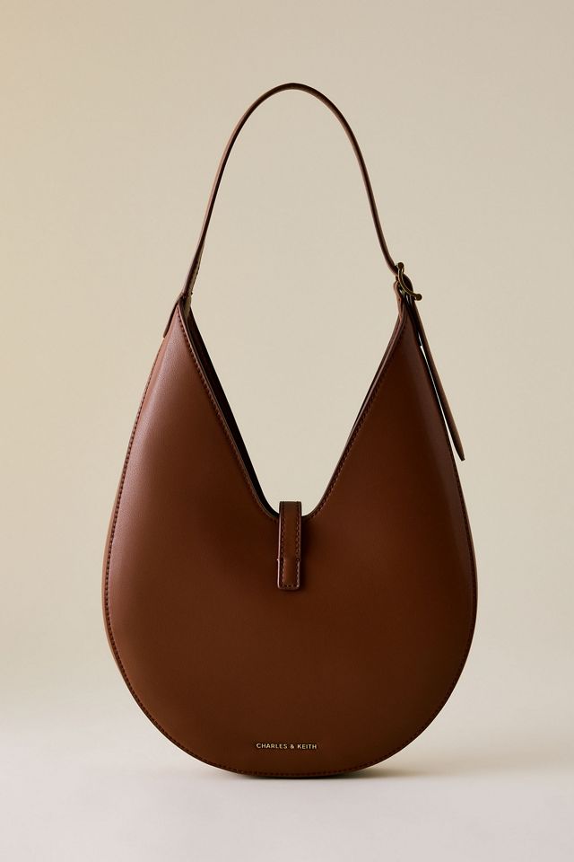 Charles & Keith Cesia Metallic-Accent Hobo Bag #1