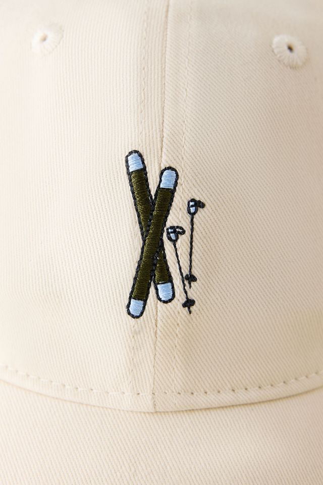 Skis Embroidered Cotton Baseball Cap #1