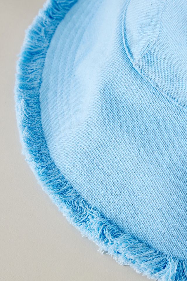 Frayed Woven Bucket Hat #3