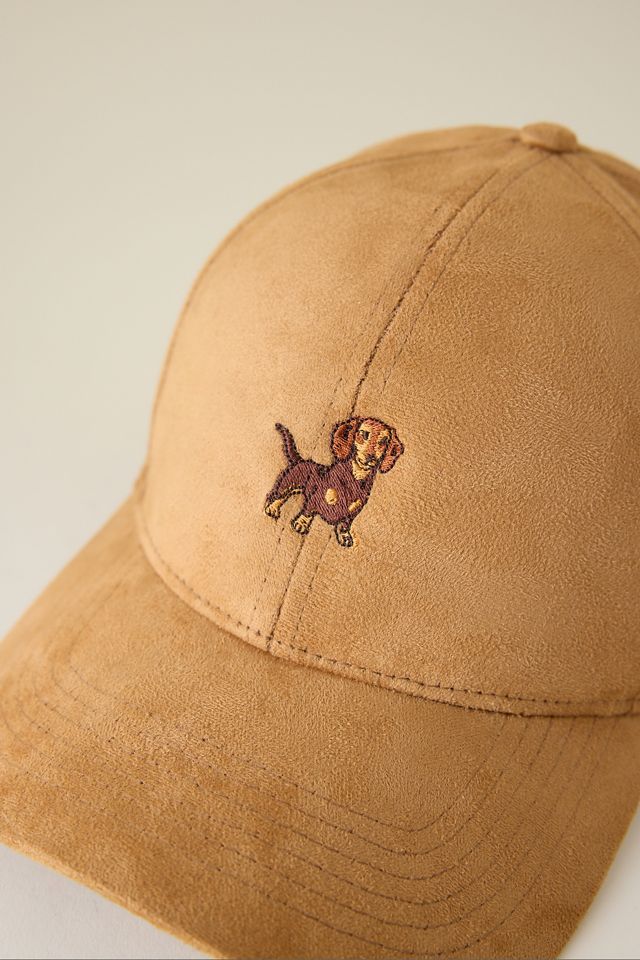 Dog Embroidered Faux-Suede Baseball Cap #2