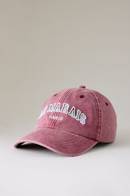 Casquette en coton brodée Le Marais