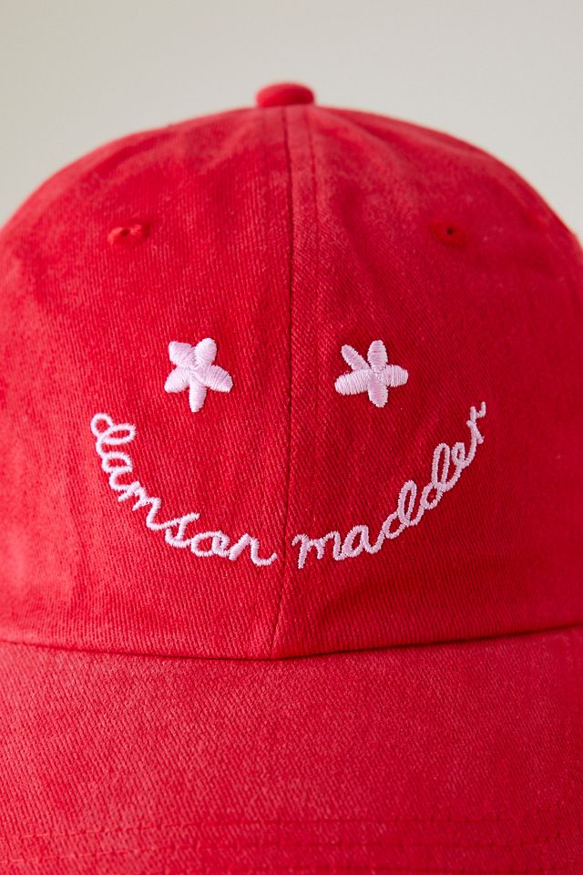 Casquette de baseball lavée Damson Madder Happy Face #2