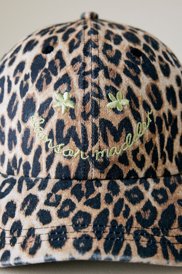 Damson Madder Damson Madder Leopard Happy Face Baseball Cap #2