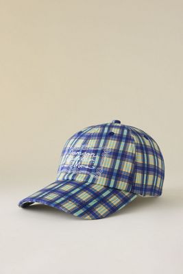 Damson Madder Check Baseball Cap