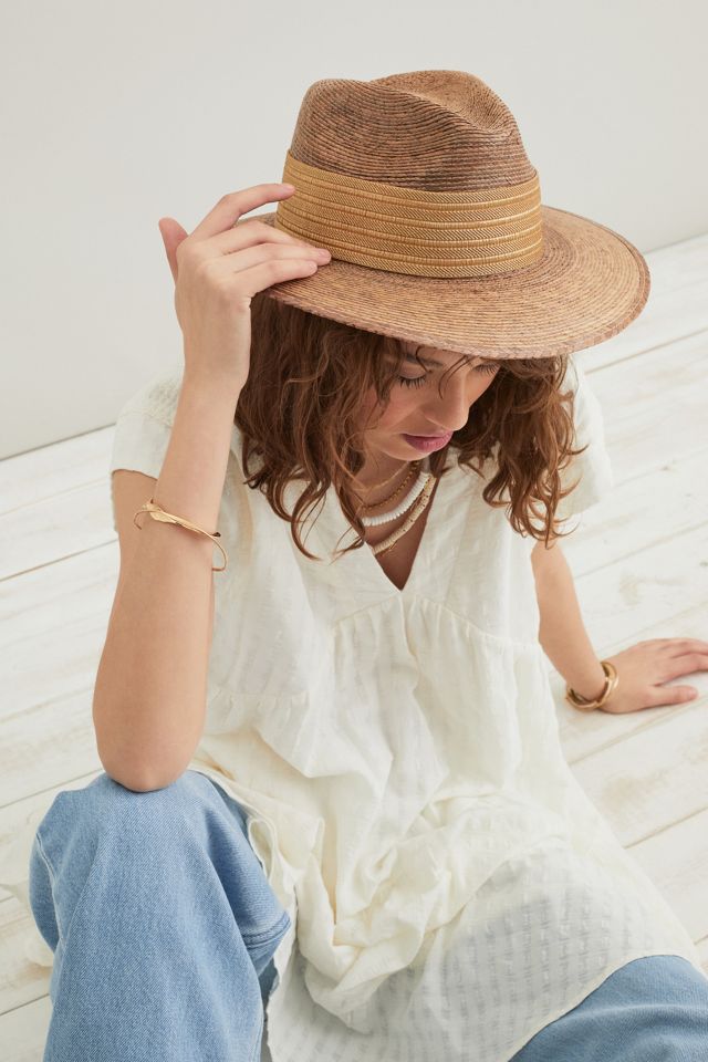 Goldie Fedora mit Strohverzierung #2