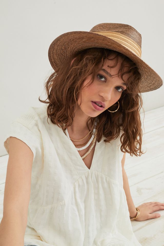 Goldie Fedora mit Strohverzierung #3