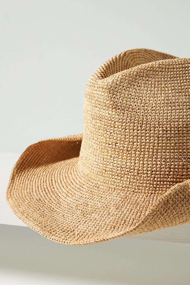Sombrero Ranchero de Rafia Enrollado By Anthropologie #5