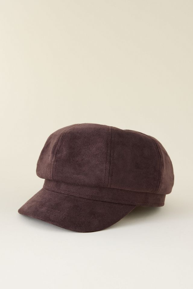 Faux-Suede Baker Boy Hat #1