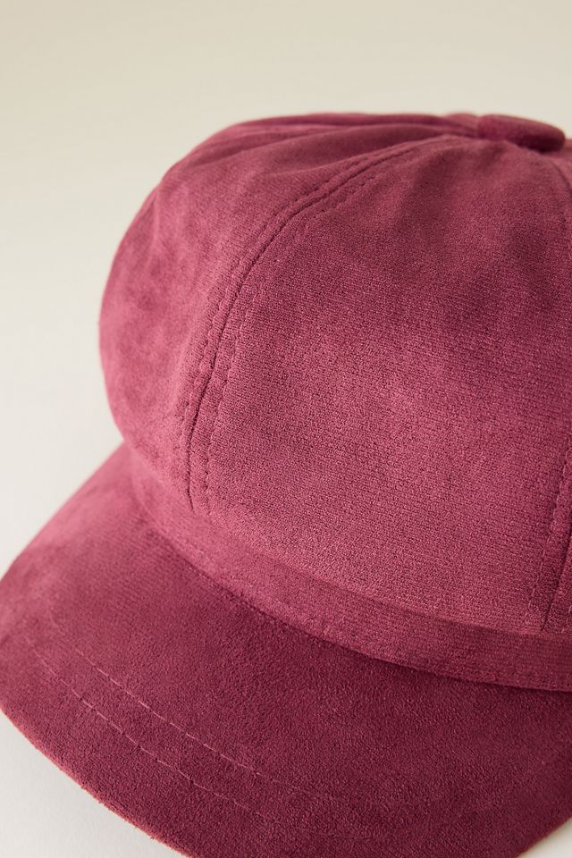 Faux-Suede Baker Boy Hat #1