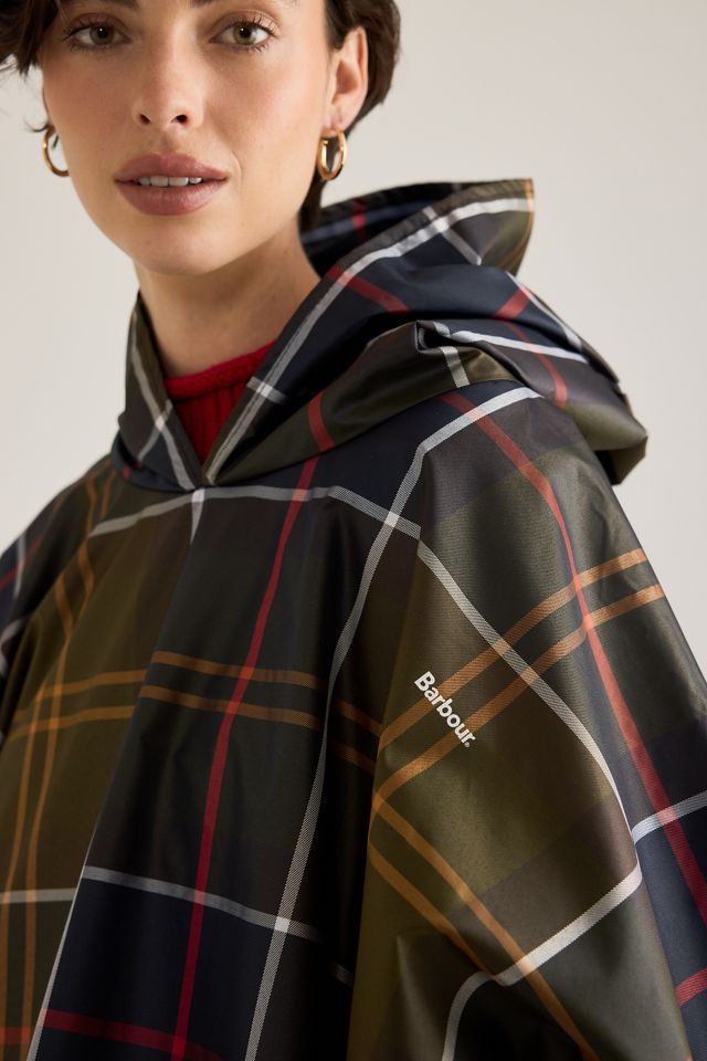 Barbour Tartan Showerproof Poncho #5