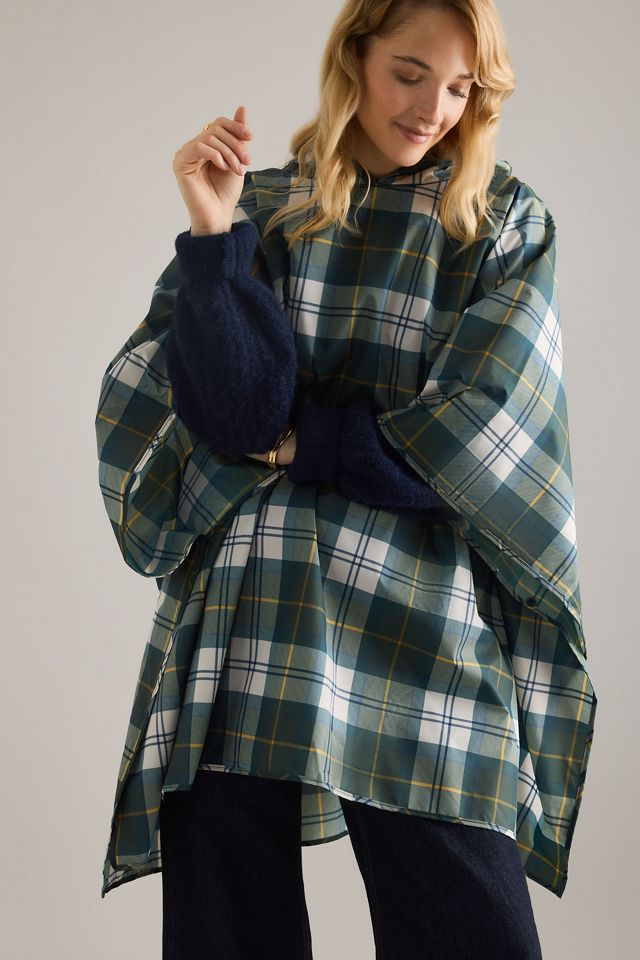 Barbour Tartan Hooded Showerproof Poncho #4