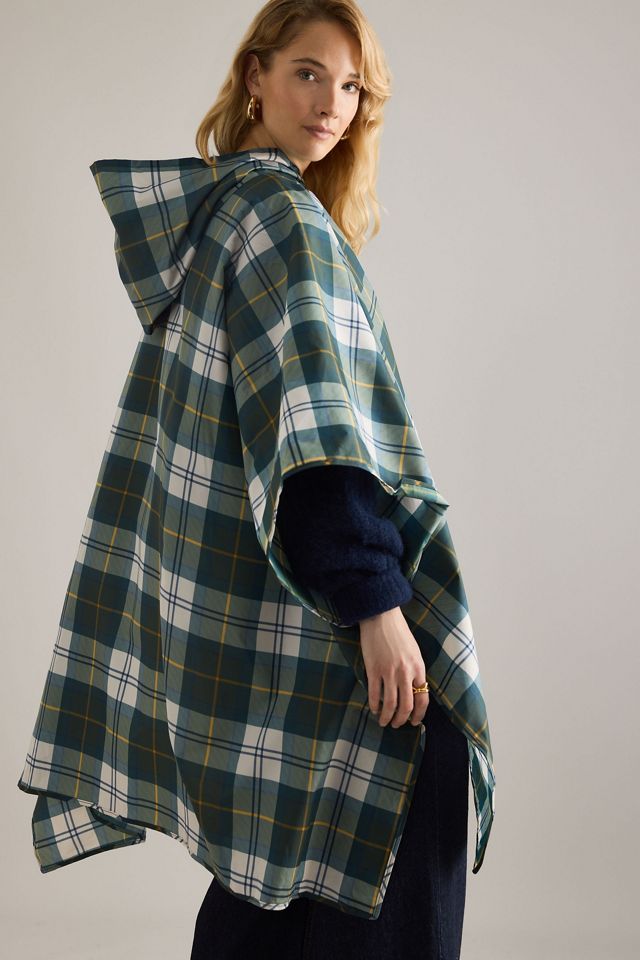 Barbour Tartan Hooded Showerproof Poncho #5