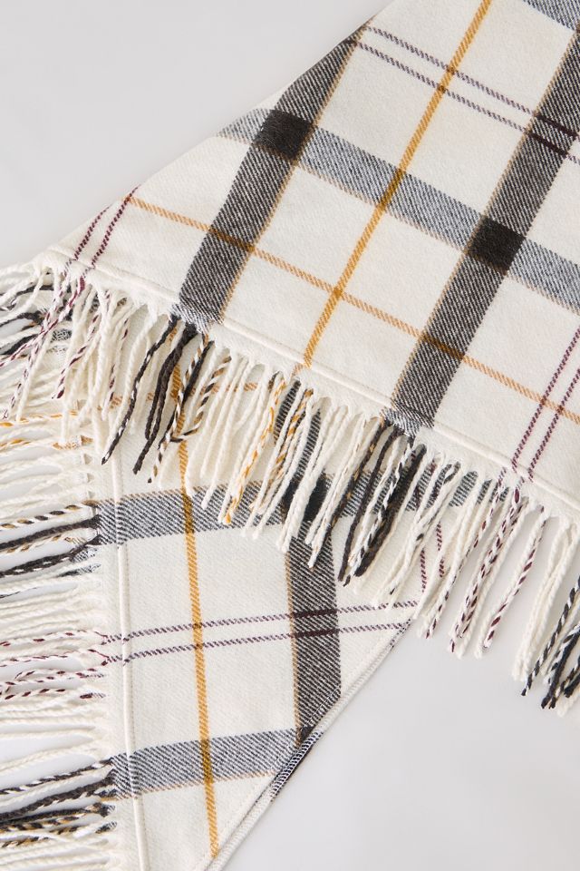 Barbour Kirklees Tartan Fringe Triangle Scarf #1